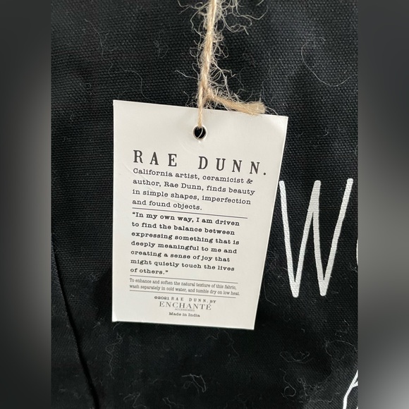 NWT Rae Dunn tote. “Work hard be kind” - Picture 2 of 2
